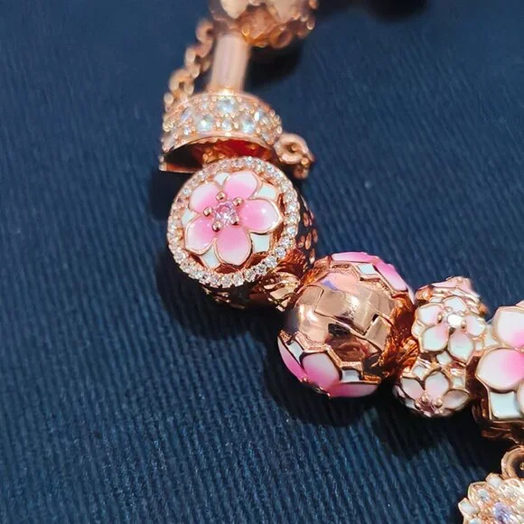 Pandora Hollow Flower Beaded Bracelet - Picture 3 of 7